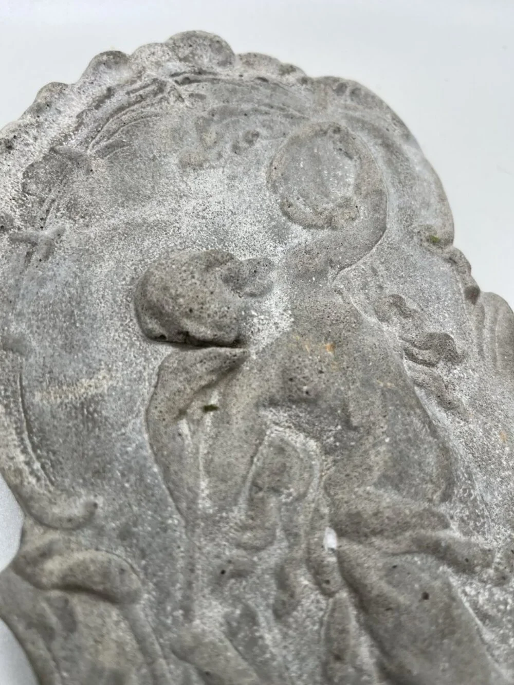 Vintage Art Nouveau Stone Wall Plaque Hang Greek Woman Garden Fantasy Gothic